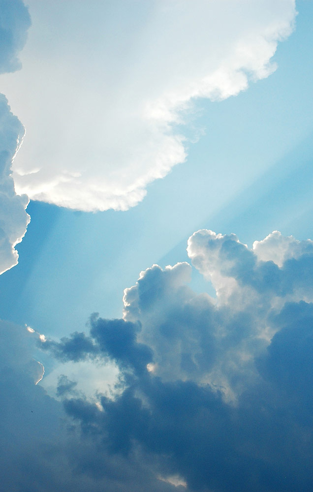Blue sky with white clouds